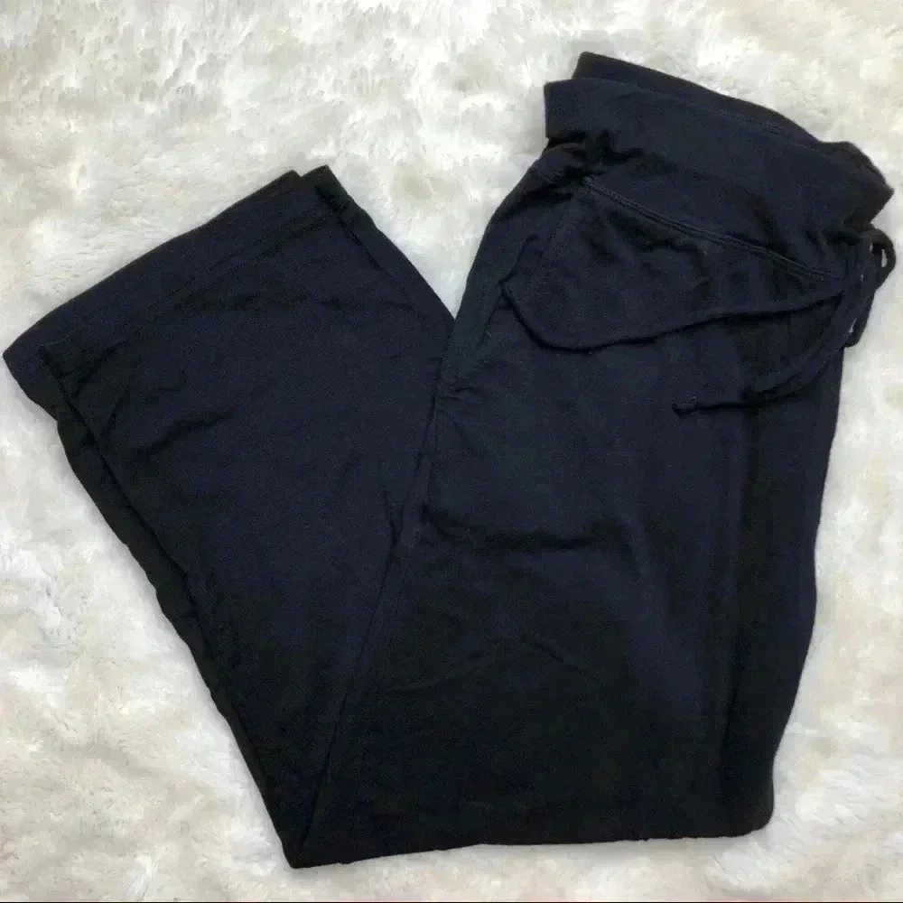 Secret Treasures Black Drawstring Capri Pants MED